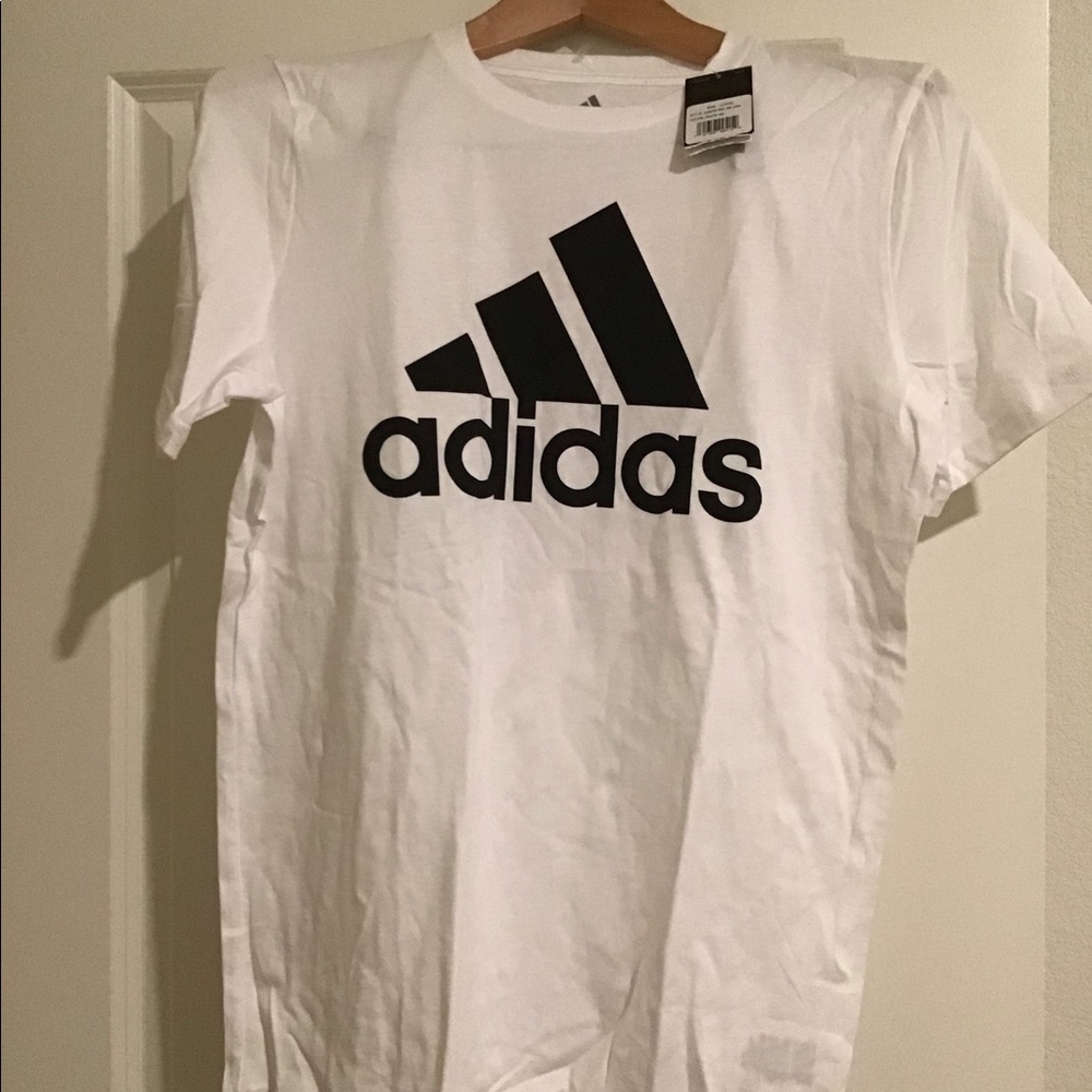 Boys/Girls White Adidas T-shirt
